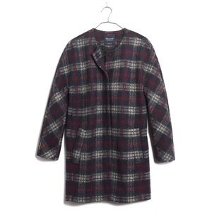 Madewell, Plaid Estate Coat, Size 0